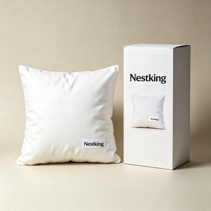 Nestking Square Decorative Throw Pillow Insert, Fluffy Cushion Filler, Vacuum‑Sealed Pack for Couch, Sofa & Bed