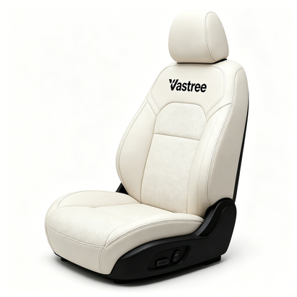 Vastree Perforated Faux Leather Car Seat Cover, Breathable Full Wrap Auto Seat Protector, Ergonomic Comfort Universal Car Seat Cushion for Sedans SUVs Trucks