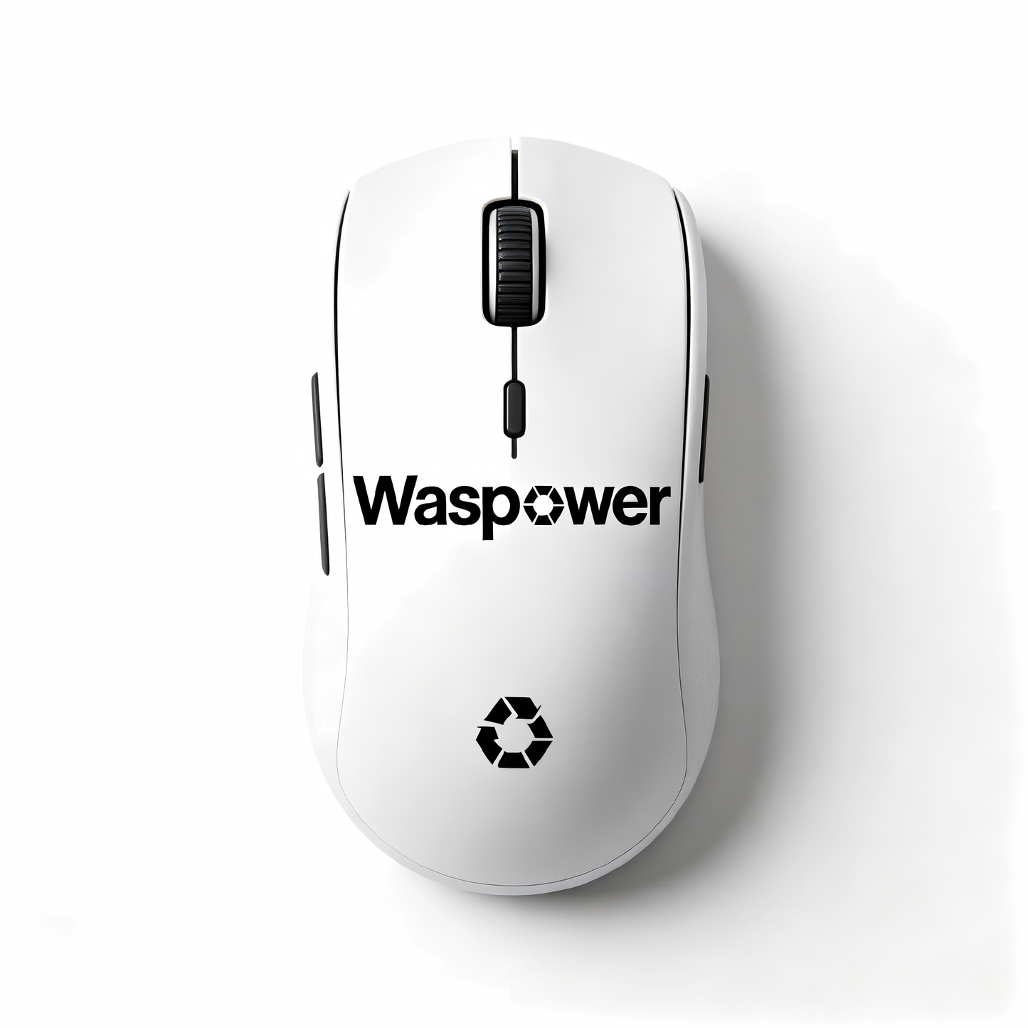 Waspower Wireless Gaming Mouse, High-Precision Ergonomic Computer Mouse with Adjustable DPI, Long Battery Life, White