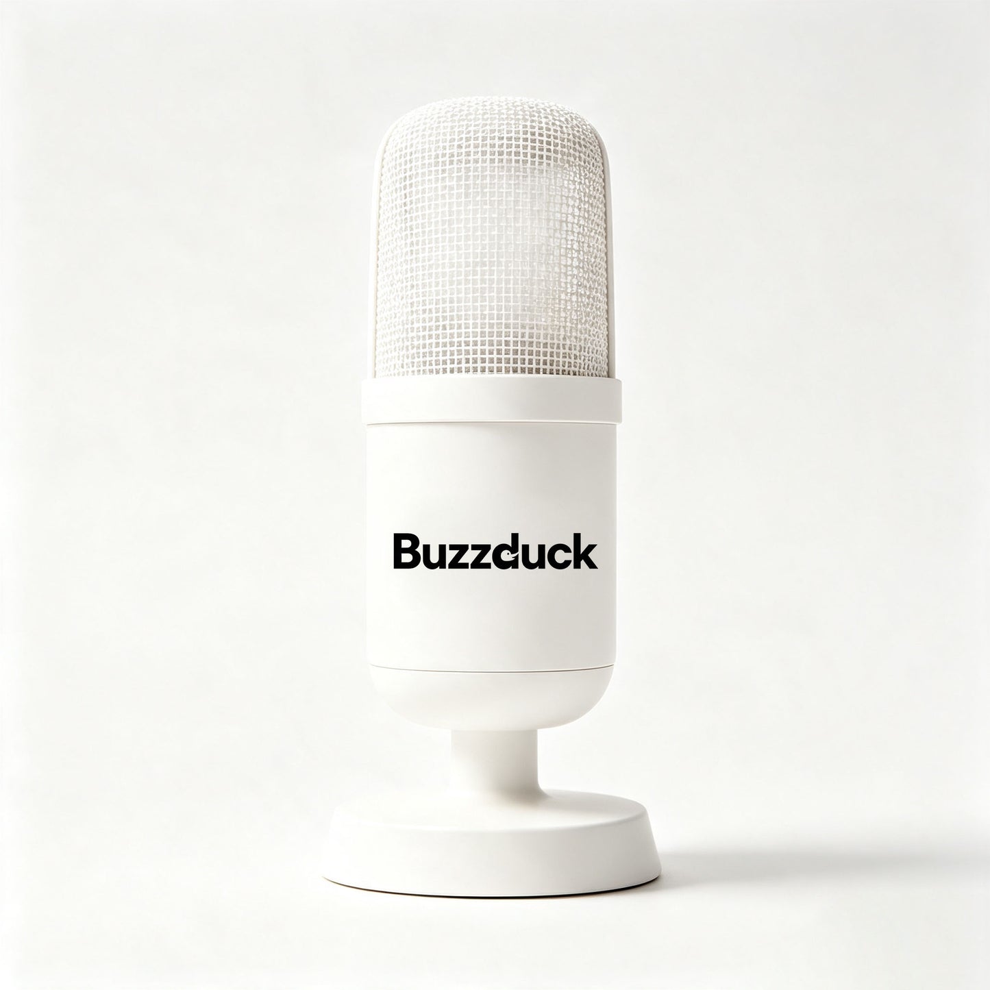Buzzduck USB Desktop Recording Microphone, Plug & Play Condenser Mic for Podcast Streaming Gaming YouTube Voice Recording, Minimal White Studio Microphone for PC Laptop Mac