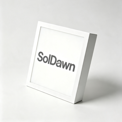 SolDawn Square LED Luminaire, Minimalist Soft Warm Glow Table Night Light, Eye-Caring Decor Lighting for Bedroom, Desk, Living Room & Entryway