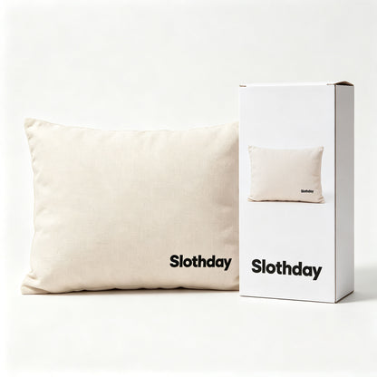 Slothday Decorative Throw Pillow, Rectangular Natural Beige Linen Blend Accent Cushion, Soft Lumbar Support Pillow for Sofa Couch Bedroom Office Home Decor