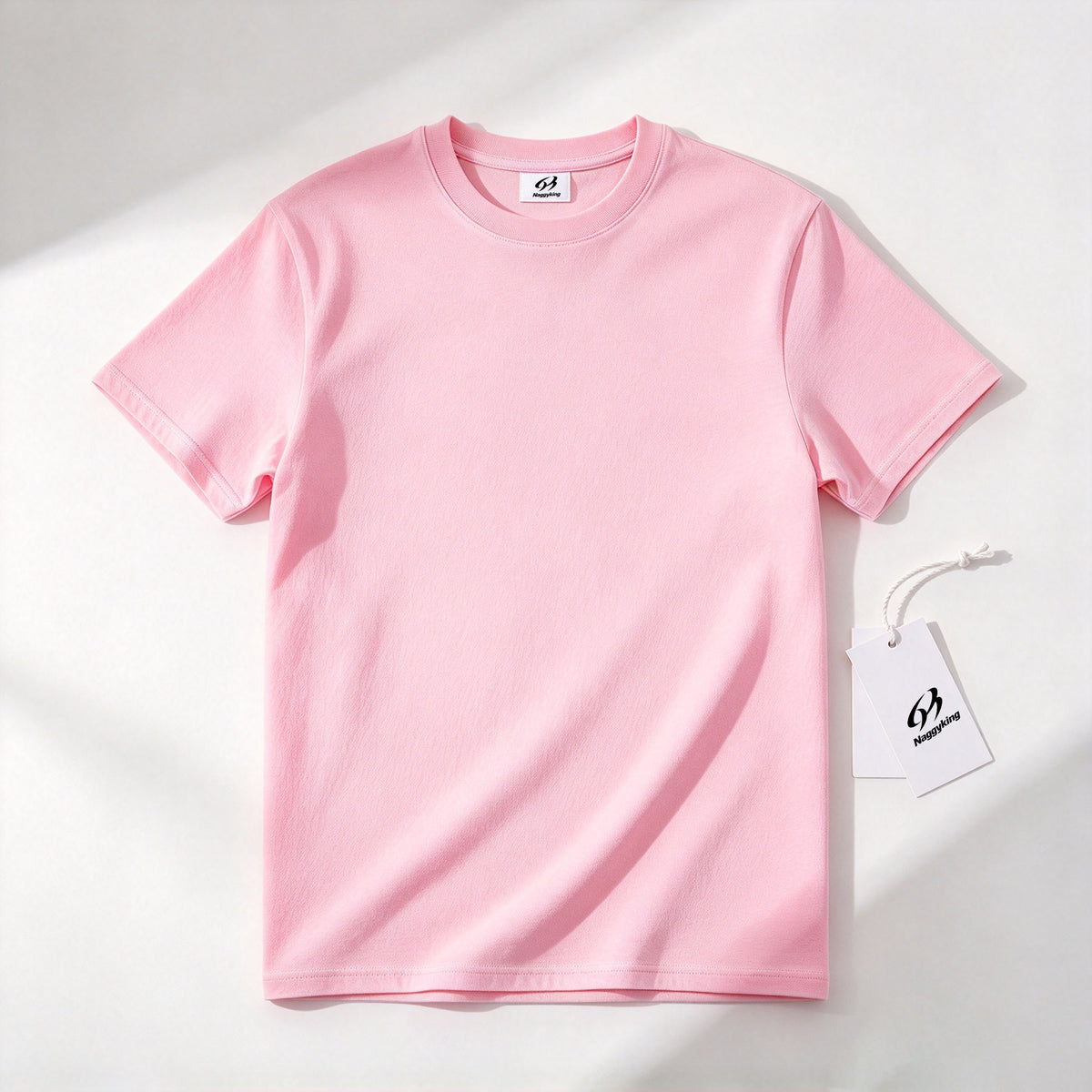 Naggyking Classic Crew Neck T-shirts, Soft Breathable Short Sleeve Tee for Daily Casual Wear