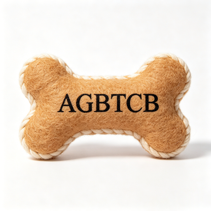 AGBTCB Plush Bone Dog Toy, Durable Squeaky Chew Toy for Puppies & Dogs, Soft Stuffed Bone Toy for Interactive Play & Teething