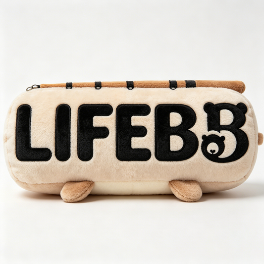 LIFEBB Cute Bear Rectangle Plush toys, Soft Fluffy Stuffed Animal Throw Cushion, Kawaii Bear Decor Plush Toy for Bedroom Sofa, Gift for Kids Adults