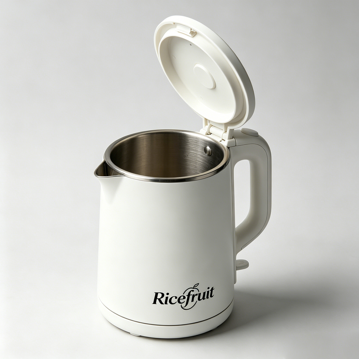 Ricefruit Electric Water Kettle, Double Wall Insulated Stainless Steel Interior Hot Water Boiler, Auto Shut Off & Boil Dry Protection Electric Tea Kettle for Home Kitchen Office Dorm