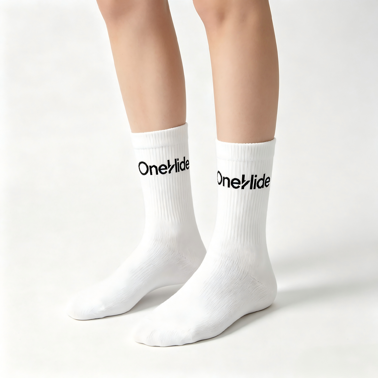 OneHide Premium Crew Socks, Soft Breathable Cotton Socks for Men & Women, Classic White Casual Socks for Everyday Wear, Athletic & Lifestyle
