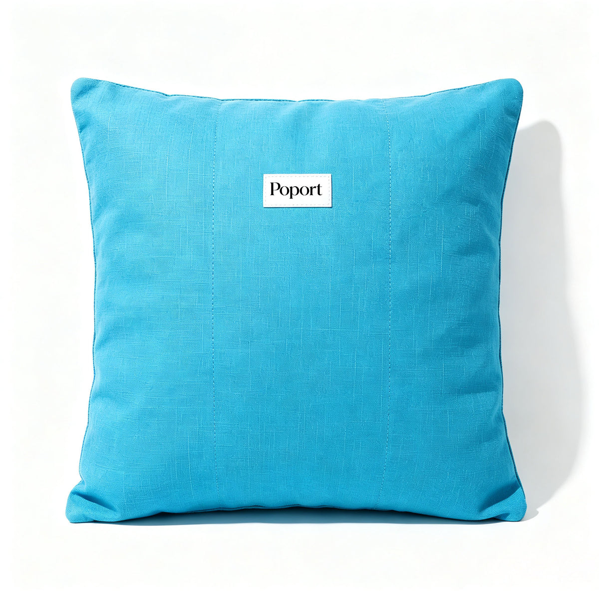 Poport Square Decorative Throw Pillow, Soft Linen-Texture Accent Pillow for Couch Sofa Bed