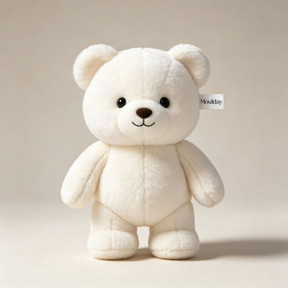 Moulday White Teddy Bear Stuffed Animal, Soft Cute Plush Bear Toy, Huggable Plushie Gift for Kids Adults, Decorative Cuddly Bear with Premium Gift Box