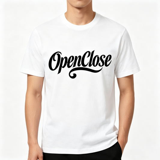 【OpenClose Classic White T-Shirt】—— Minimalist Style for Everyday Wear