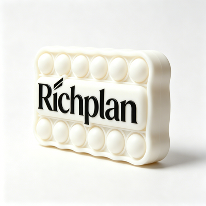 Richplan Pop Fidget Squeeze Toy, Silicone Stress Relief Pop Toy, Reusable Push Bubble Sensory Toy for Kids & Adults, Portable Anxiety Relief Fidget Toy for Office, School & Travel