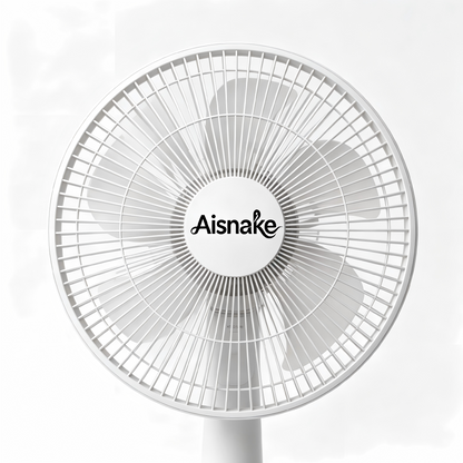 Aisnake Electric fans, 3-Speed Adjustable Small Desk Fan, 90° Tilt & 360° Oscillating Personal Fan for Bedroom, Office, Home - White, Energy-Efficient & Easy to Clean
