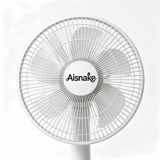 Aisnake Electric fans, 3-Speed Adjustable Small Desk Fan, 90° Tilt & 360° Oscillating Personal Fan for Bedroom, Office, Home - White, Energy-Efficient & Easy to Clean