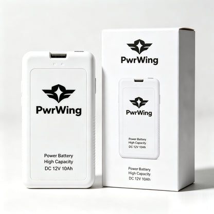 PwrWing 12V 10Ah High Capacity Rechargeable Power Battery, Portable DC Backup Power Supply for Outdoor Home Use