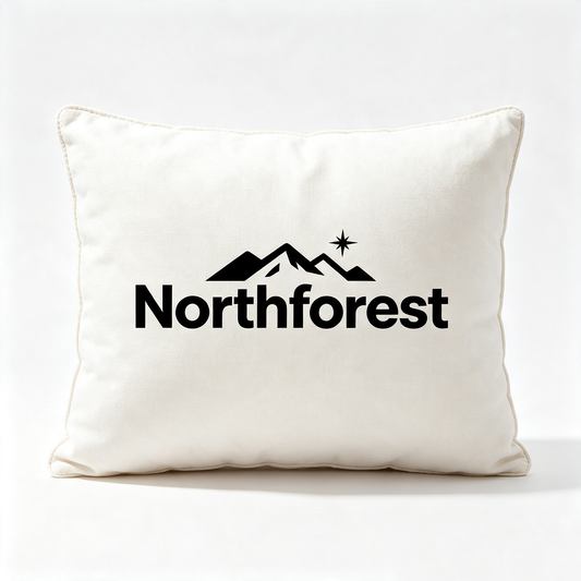 Northforest Square Decorative Throw Pillow, Soft Linen‑Textured Accent Cushion for Sofa, Bed, Couch and Home Decor