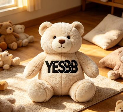 YESBB Ultra-Soft Plush Teddy Bear, Cute Stuffed Animal Toy, Soft Huggable Pillow for Kids, Adults, Gift for Birthday, Valentine's Day, Home Decor