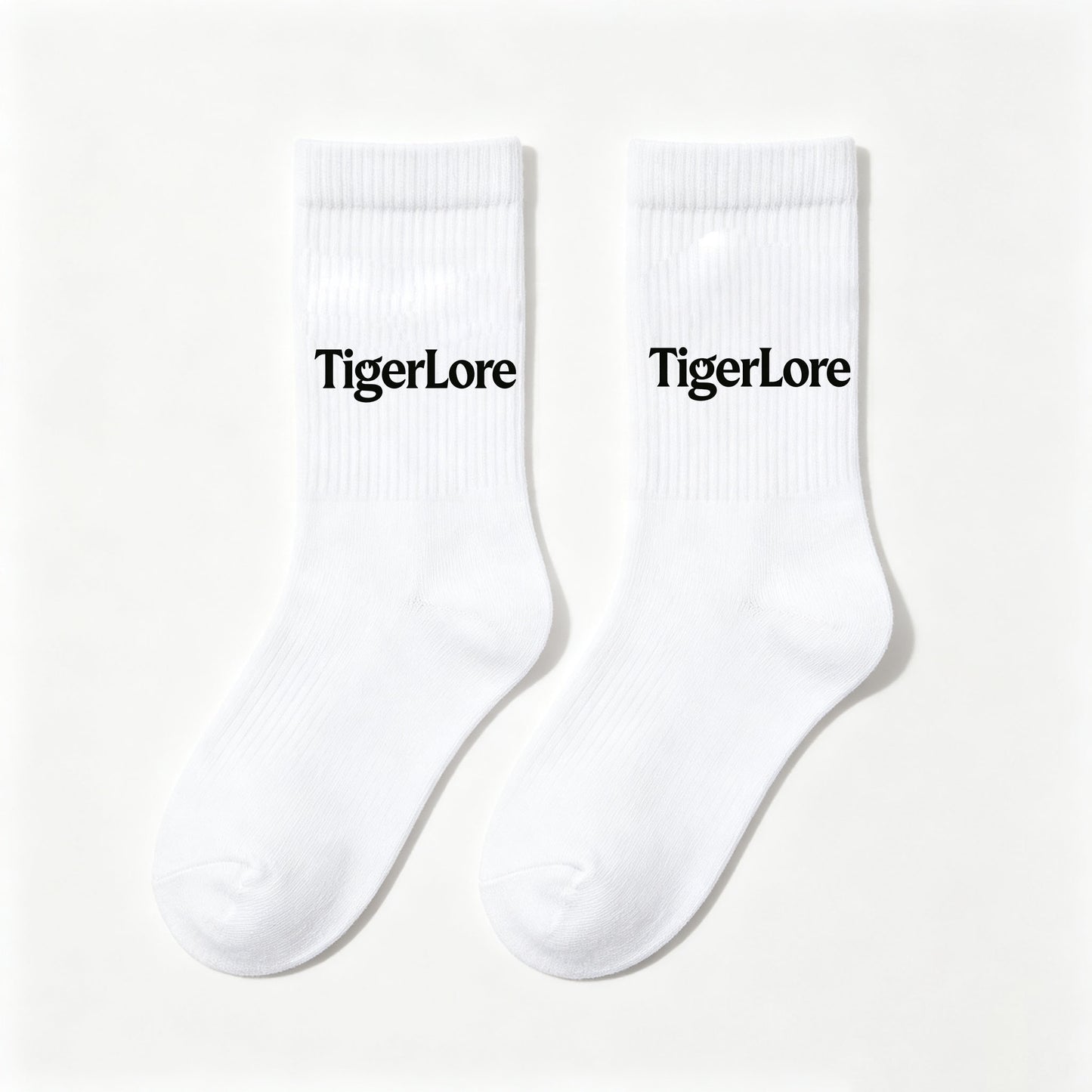 TigerLore Classic Ribbed Mid Calf Crew Socks, Soft Breathable Daily Casual Socks 4 Pairs Pack