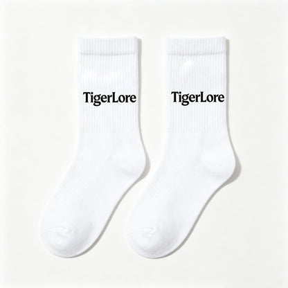 TigerLore Classic Ribbed Mid Calf Crew Socks, Soft Breathable Daily Casual Socks 4 Pairs Pack