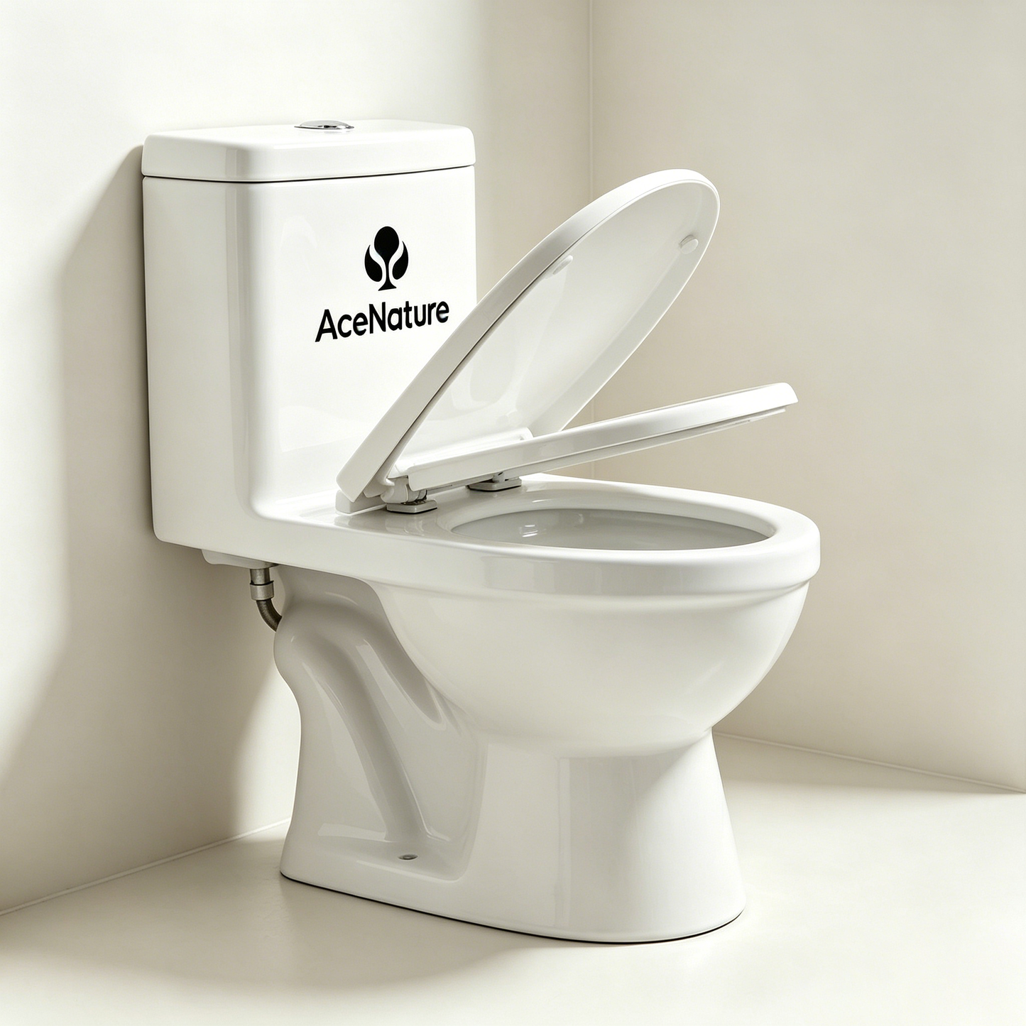AceNature Comfort Height One Piece Toilet, Dual Flush Water Saving Ceramic Toilet with Soft Close Seat for Residential Bathroom