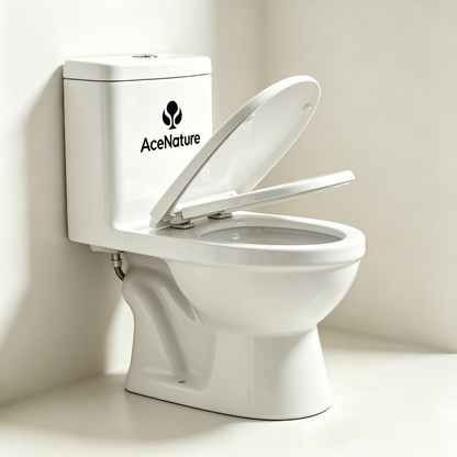 AceNature Comfort Height One Piece Toilet, Dual Flush Water Saving Ceramic Toilet with Soft Close Seat for Residential Bathroom