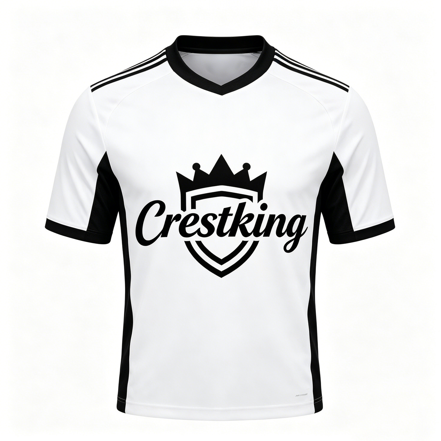 【Crestking Black & White Sport Jersey】—— Performance-Ready Style for Training & Street