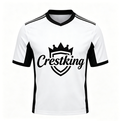 【Crestking Black & White Sport Jersey】—— Performance-Ready Style for Training & Street
