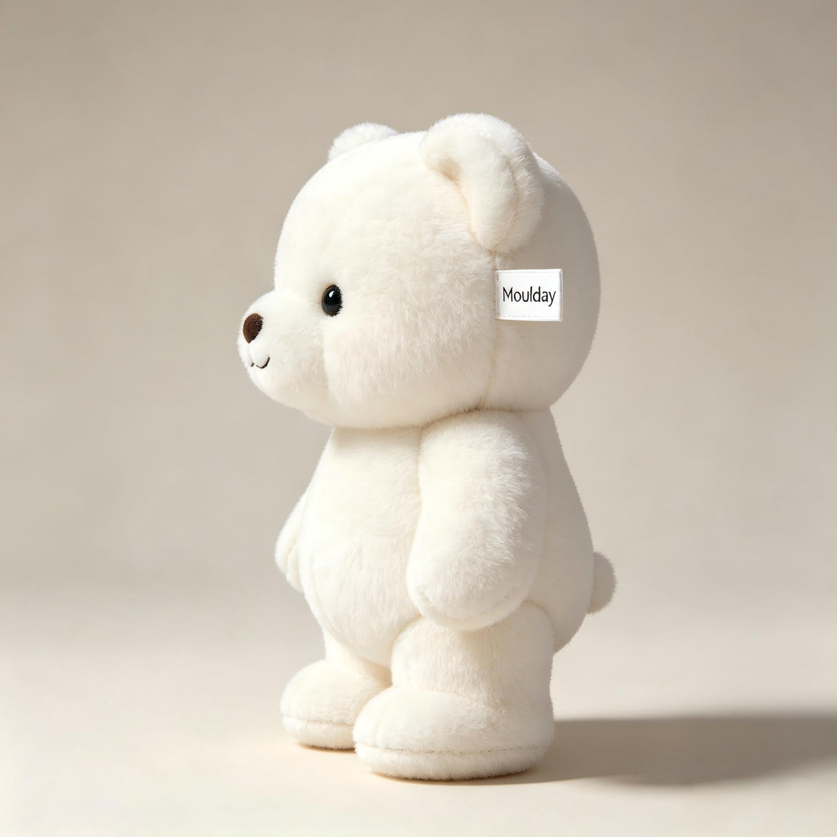 Moulday White Teddy Bear Stuffed Animal, Soft Cute Plush Bear Toy, Huggable Plushie Gift for Kids Adults, Decorative Cuddly Bear with Premium Gift Box