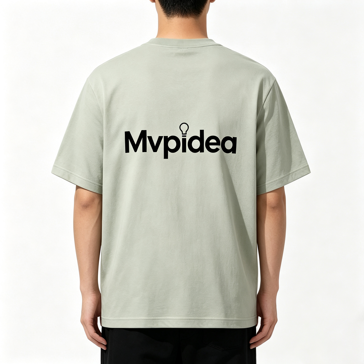 Mvpidea Loose Fit Crew Neck Short Sleeve Tee Heavyweight Soft Cotton Durable Casual Daily Basic T-Shirt