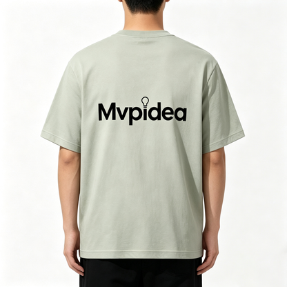 Mvpidea Loose Fit Crew Neck Short Sleeve Tee Heavyweight Soft Cotton Durable Casual Daily Basic T-Shirt