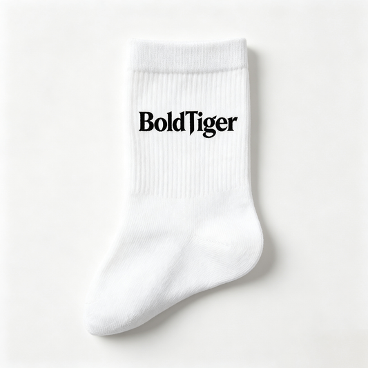 BoldTiger Men’s Ribbed Mid Calf Crew Socks, Soft Breathable Casual Athletic Daily Wear Socks, 4 Pairs Pack