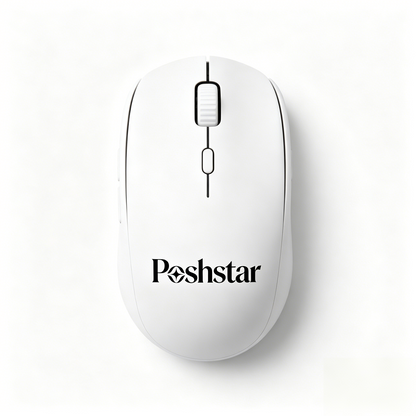Poshstar Silent Wireless Computer Mouse,Bluetooth Mouse, Portable Rechargeable Cordless Mouse for Laptop PC Mac Office Home