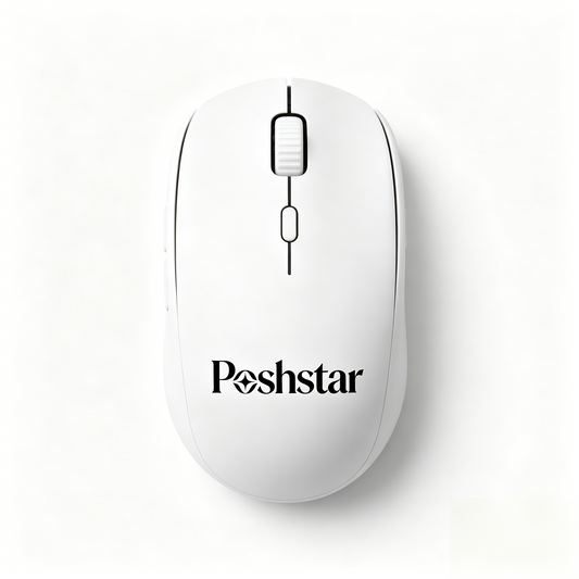 Poshstar Silent Wireless Computer Mouse,Bluetooth Mouse, Portable Rechargeable Cordless Mouse for Laptop PC Mac Office Home