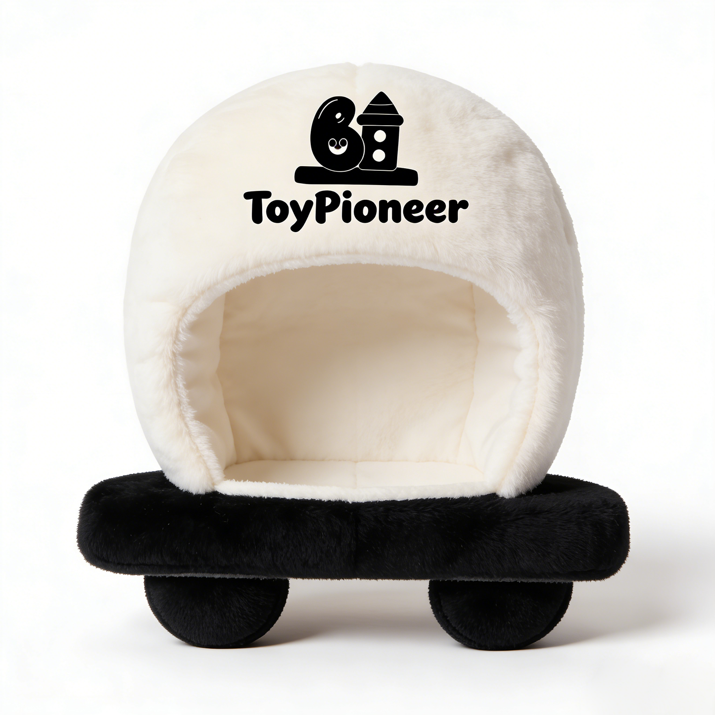 ToyPioneer Igloo-Shaped Interactive Plush Pet Toy, Fun Hide & Seek Play Toy for Cats, Kittens & Small Dogs, Portable Rolling Play House for Boredom Relief, Indoor/Outdoor Pet Activity Toy