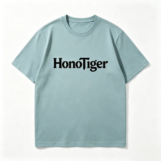 HonoTiger Crew Neck Short Sleeve Tee, Casual Loose Fit Soft Cotton Basic Everyday T-Shirt