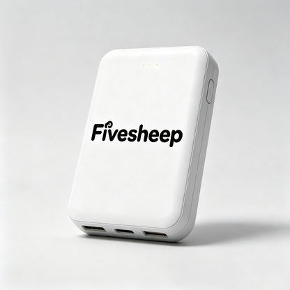 Fivesheep Portable Power Bank, High Capacity Mini Portable Charger with 3 USB Output Ports, Compact Slim External Battery Pack, Fast Charging Portable Phone Charger Travel Daily Use, Premium White Gift Box