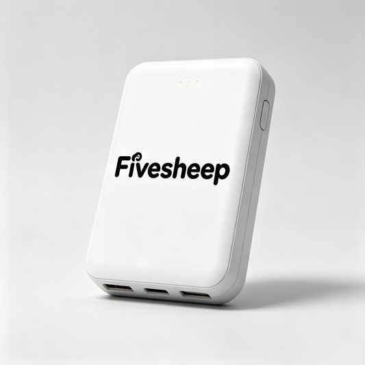 Fivesheep Portable Power Bank, High Capacity Mini Portable Charger with 3 USB Output Ports, Compact Slim External Battery Pack, Fast Charging Portable Phone Charger Travel Daily Use, Premium White Gift Box