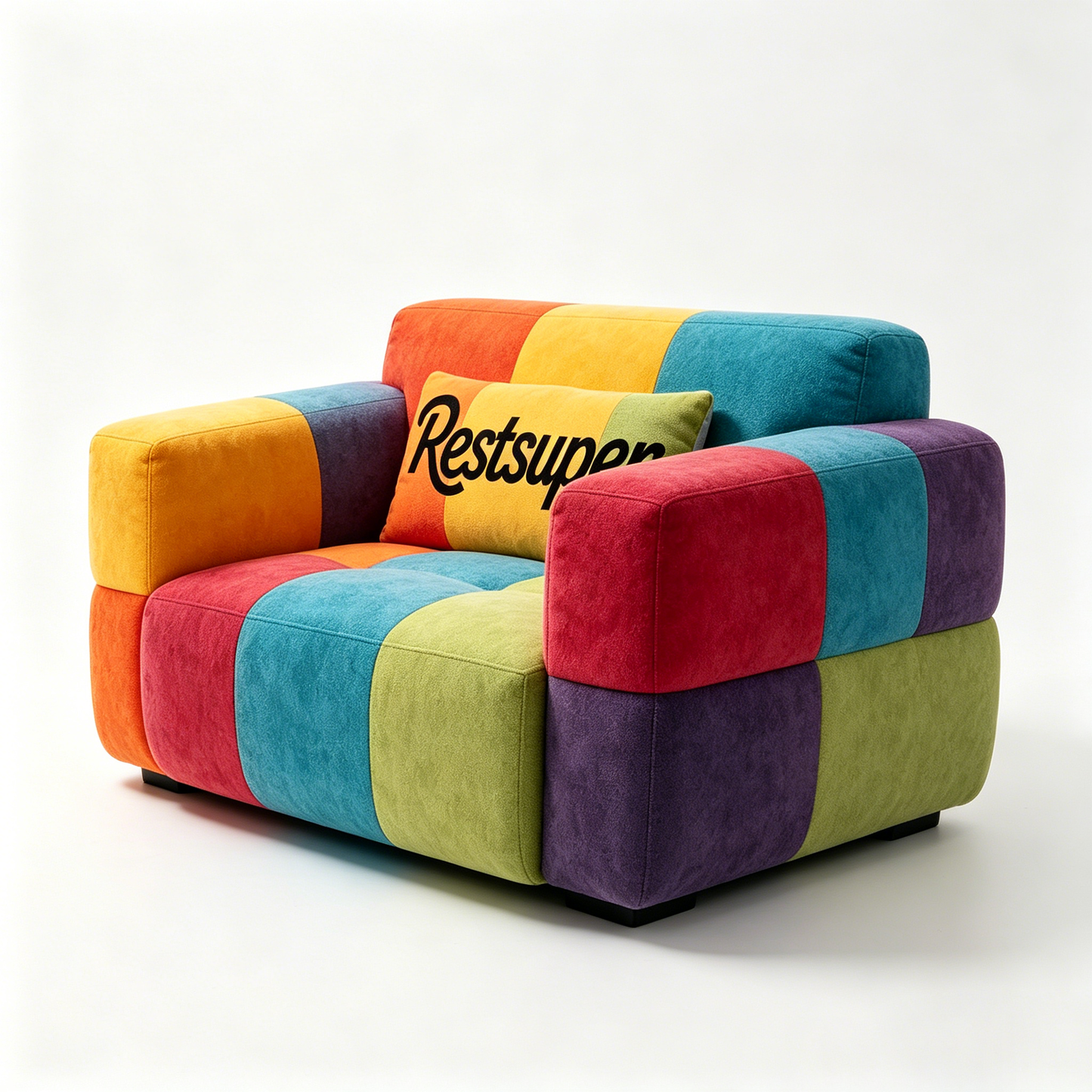 【Restsuper Patchwork Rainbow Sofa】—— Stylish & Comfortable Seating for Your Space
