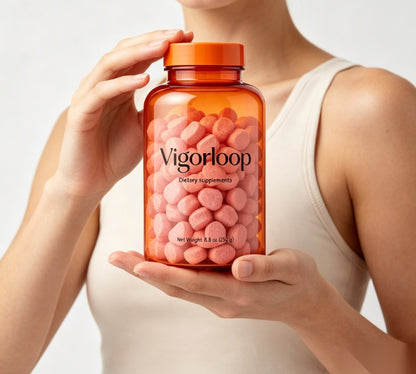 Vigorloop Daily Nutritional Chewable Dietary Supplement Tablets, Portable Split Design for Travel & Daily Wellness Support