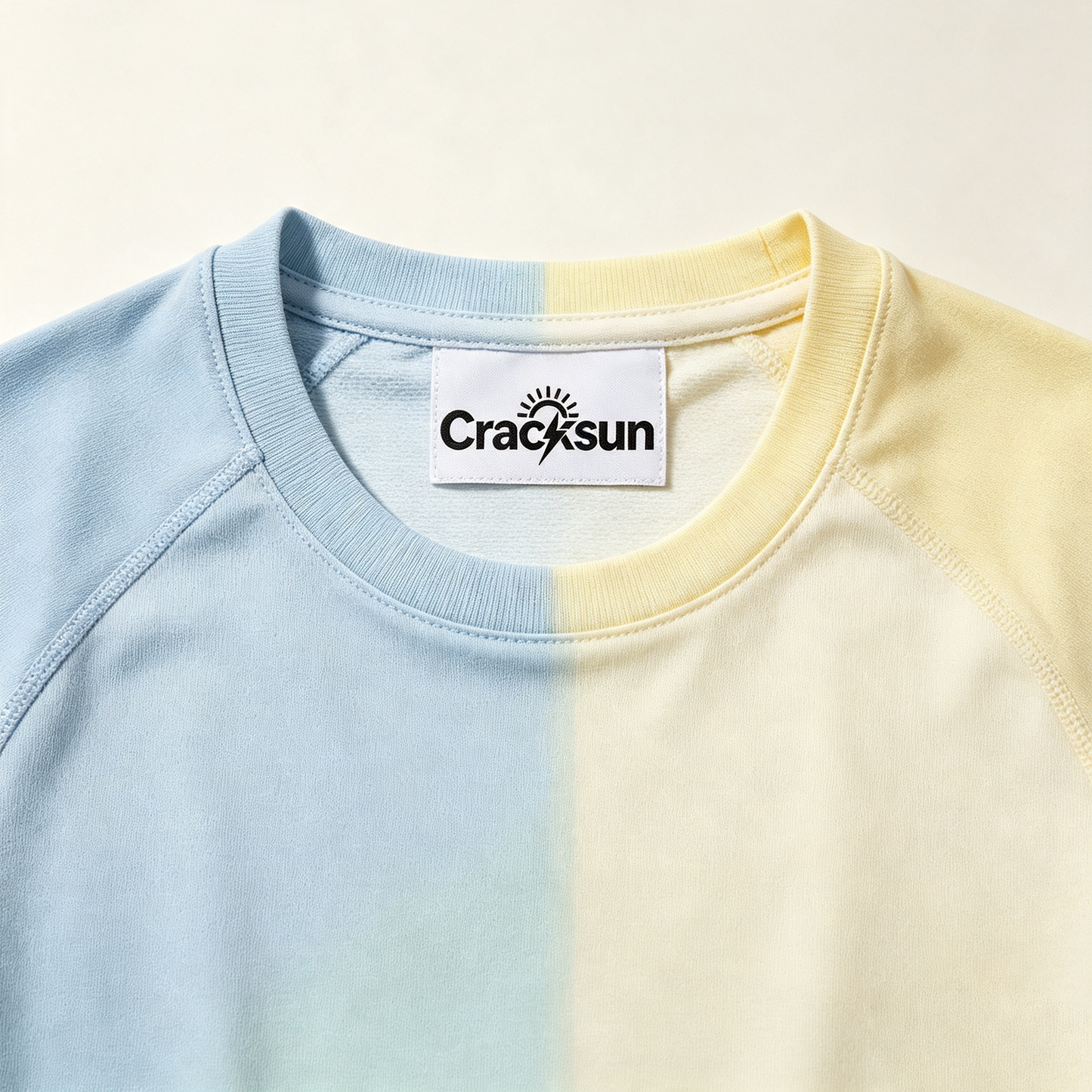 Cracksun Gradient Color Crew‑Neck Short Sleeve T‑Shirt, Raglan Sleeve Soft Casual Tee for All‑Day Daily Wear