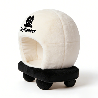 ToyPioneer Igloo-Shaped Interactive Plush Pet Toy, Fun Hide & Seek Play Toy for Cats, Kittens & Small Dogs, Portable Rolling Play House for Boredom Relief, Indoor/Outdoor Pet Activity Toy