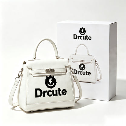 Drcute Women Top Handle Handbag, Faux Leather Satchel Purse, Removable Shoulder Strap Crossbody Bag for Daily Dating Party