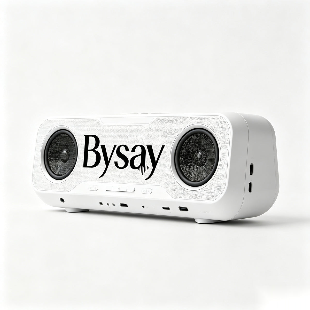 Bysay Dual-Driver Stereo Bluetooth Speaker, Portable Wireless Speaker with Multiple Connection Modes, Hi-Fi Sound Music Speaker for Bedroom, Camping