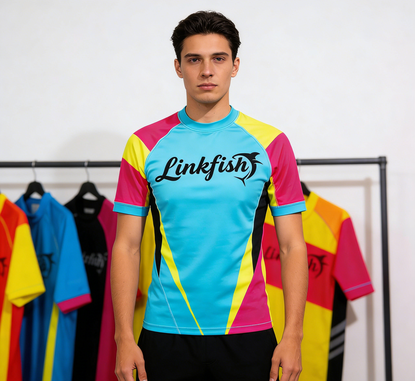【Linkfish Color Block Rash Guard】—— Ultimate Choice for Water Sports & Beach Style