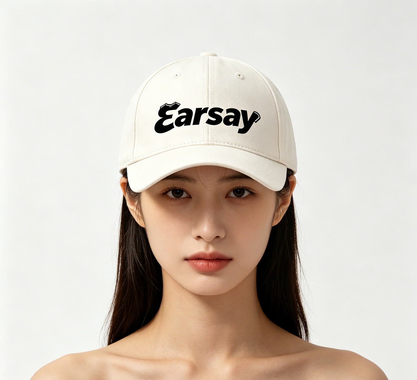 Earsay Unisex Cotton Baseball Dad Hat, Soft Washed Cream Curved Brim Cap, Adjustable Breathable Casual Sun Hat for Men Women Street Outdoor Sports