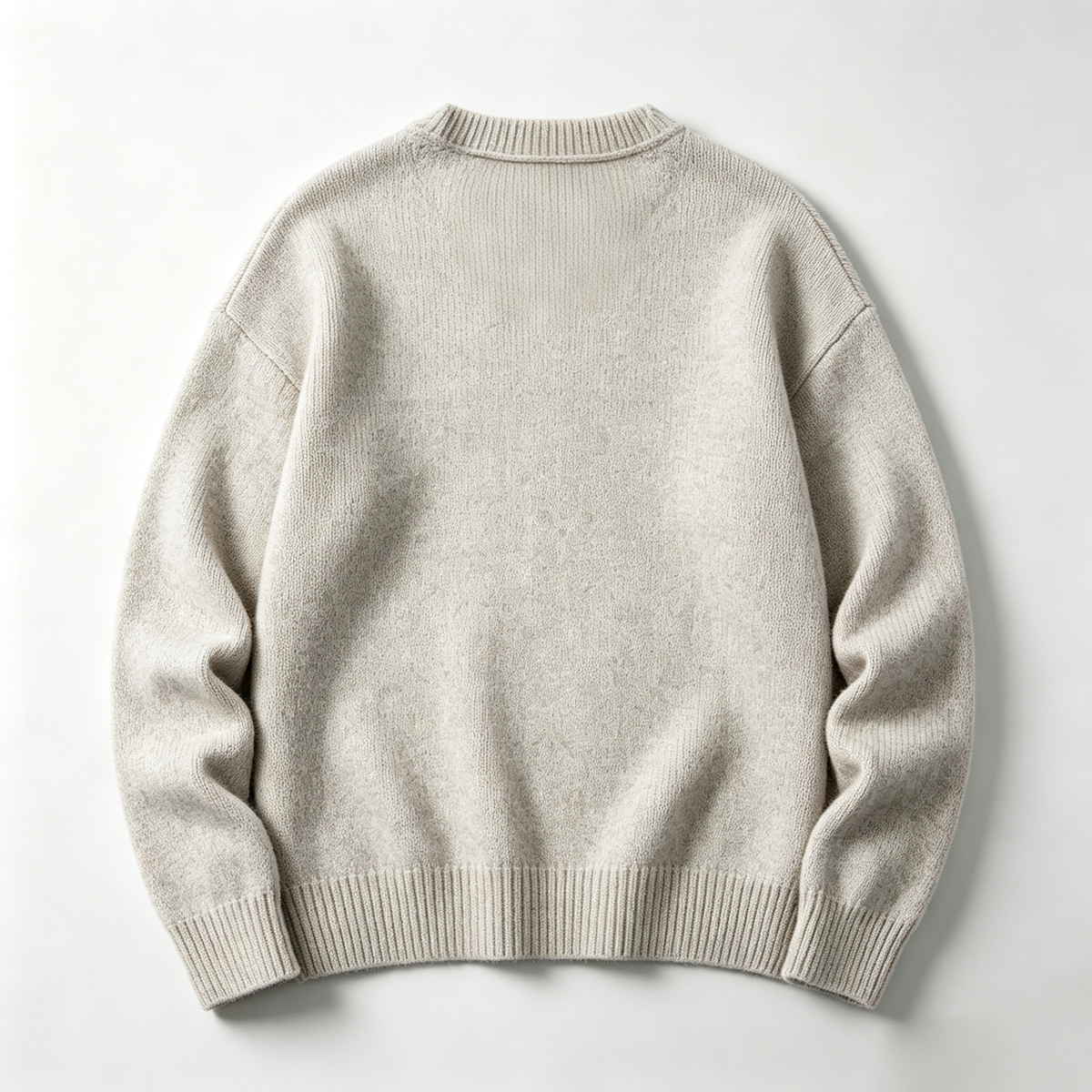 Rimstory Relaxed Knit Pullover Sweater, Classic Crew Neck Warm Long‑Sleeve Top for Daily Outfits