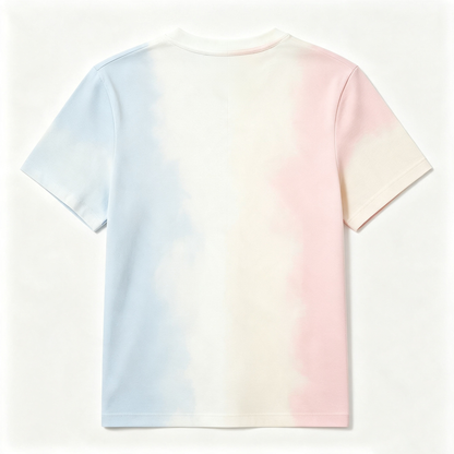 Motorose Pastel Tie‑Dye Crew Neck T‑Shirt, Unisex Short Sleeve Loose Casual Summer Tee Top