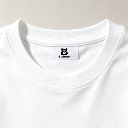 Bulbear Classic Short‑Sleeve Crew Neck T‑Shirt, Casual Everyday Basic Tops for Men & Women, Soft Breathable Cotton Tee