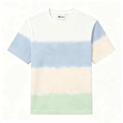 Excelove Gradient Tie‑Dye Short Sleeve T‑Shirt, Casual Crew Neck Loose‑Fit Summer Tee Top