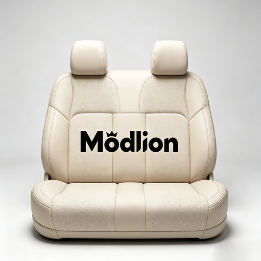 Modlion Seats for automobiles Full Set Car Seat Covers, Premium Beige Breathable Faux Leather Auto Seat Protectors, Universal Fit Waterproof Soft Automotive Seat Cushions for Most Sedans SUV Trucks
