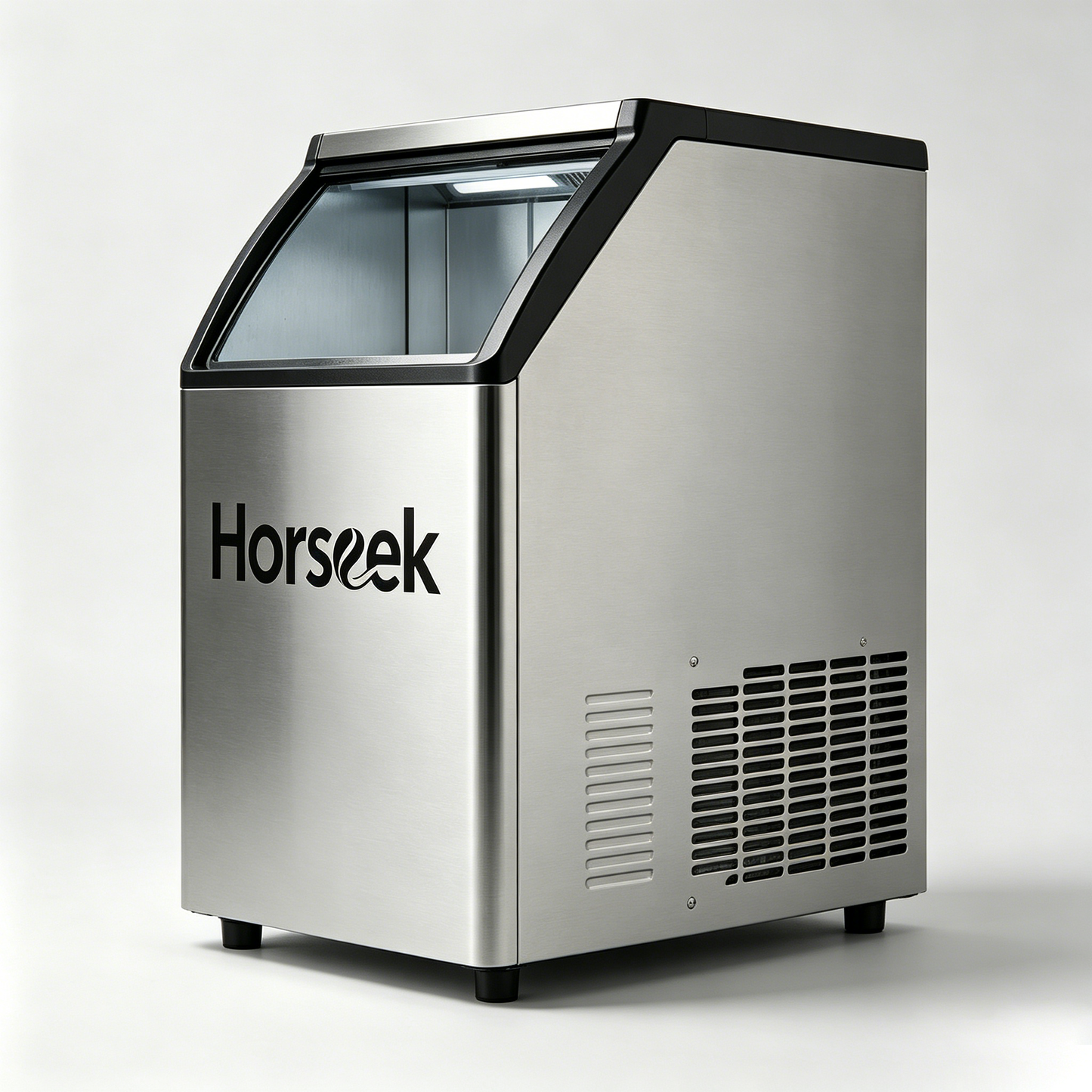 Horseek Ice Maker Machine, 40LBS/24H Countertop Ice Maker , Stainless Steel Portable Ice Machine for Home, Kitchen, Bar, Office